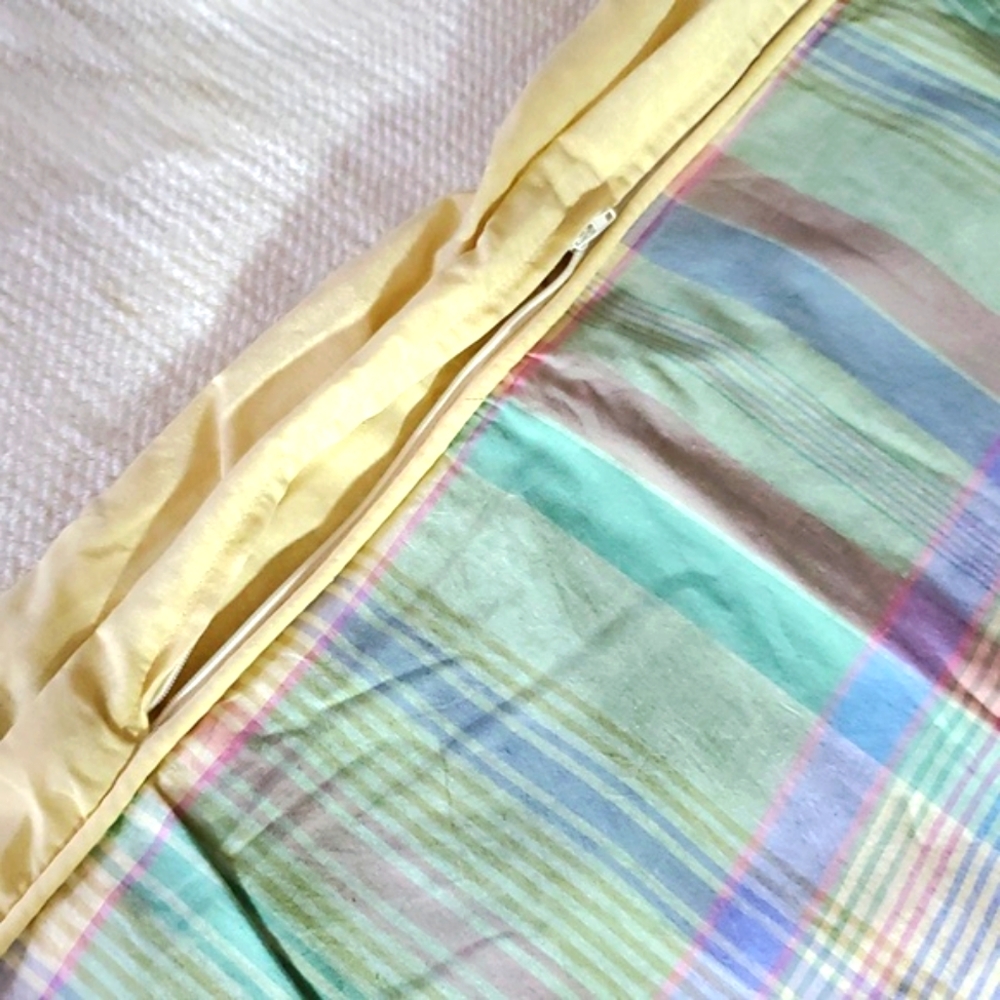 KING Plaid Duvet Cover + Pillow Shams - Cotton/poly blend - Picture 5 of 15